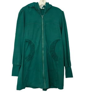 CMC Color Me Cotton Teal Full Zip Hoodie Sz Large